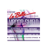 La Bella LB-VSE1046 Vapor Shield Elektro Gitar Teli (Üst Segment - Plazma Kaplama)  Plazma Kaplama Nikel Çelik, Kararmaya Karşı Dayanıklı, Uzun Süreli Stabil Akort Performansı  Ölçüler: .010 - .046 (Regular)