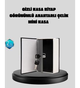 Anahtarlı Gizli Kitap Kasa – Metal İç Yapı, Kamuflajlı Sözlük Tasarım