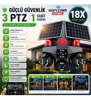 5 Lensli Zoomlu 6 Motor 3 PTZ 4G Solar Kamera