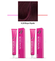 2 li Set Premium 4.20 Koyu Viyole - Kalıcı Krem Saç Boyası 2 X 50 g Tüp