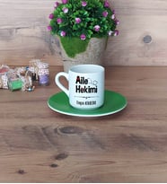 Aile Hekimi Türk Kahvesi Fincanı Yeşil Tıp Bayramı Hediyesi