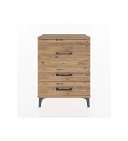 Arges Komodin 3 Çekmeceli 60x30x80 Çam-Çam