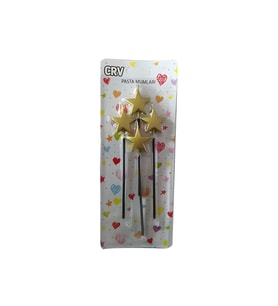 4'lü Pasta Mum Gold Yıldız M561