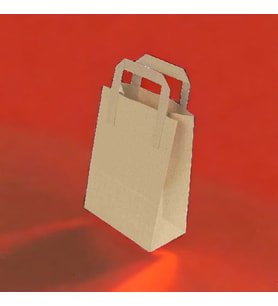 Kraft Kağıt Çanta Düz Saplı 18x24x8 cm 10 Adetli