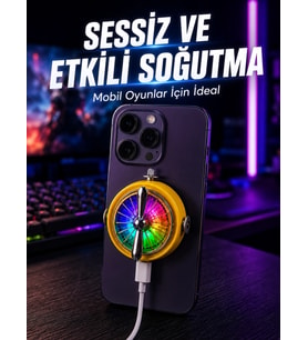 Manyetik Telefon Soğutucu Rgb Fanlı Mobil Oyun Soğutucusu