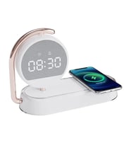 ALLY K01T 15W Led Işıklı Kablosuz Şarj Cihazı Çalar Saat-(5775)