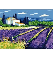 Van Gogh Lavanta Tarlası Sayılarla Boyama Seti(40x50 cm Tuval Şasesine Gerili)