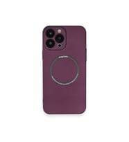 iPhone 14 Pro Kılıf Jack Magneticsafe Lens Silikon - Mürdüm