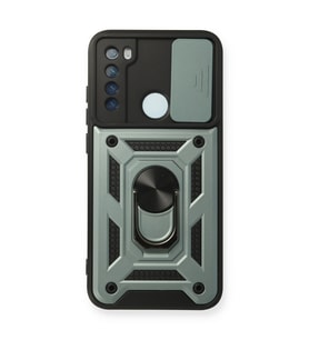 Redmi Note 8 Kılıf Pars Lens Yüzüklü Silikon - Yeşil