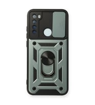 Redmi Note 8 Kılıf Pars Lens Yüzüklü Silikon - Yeşil