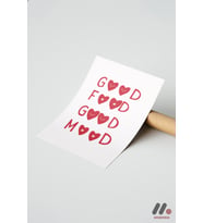 Good Food Good Mood Kalpli, Çerçevesiz Yüksek Kalite Duvar Afişi - Mutfak Dekorasyonu