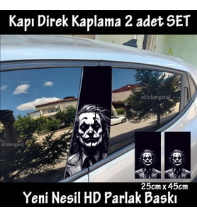 vizyon palyaço folyo - 2kapı için 2adet sticker kaplama - tuning modifiye