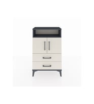Arges Komodin 2 Raflı 2 Çekmeceli 2 Kapaklı 60x30x96 Antrasit-Aytaşı