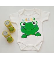 Hoşgeldin Bebek, Unısex, Yenidoğan Bebek, Kurbağa Baskılı Badi Hediye Seti
