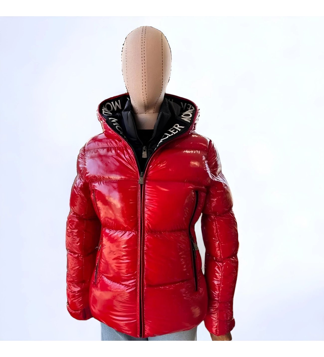 Moncler Parlak Kırmızı Mont
