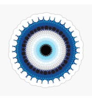 18 CM Nazar Boncuğu Sticker Duvar Etiket Araba Yapıştırma M18