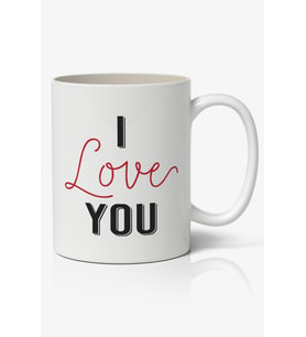I Love You Tasarımlı Kupa Bardak Baskılı Kahve Kupa Bardak Mod 1