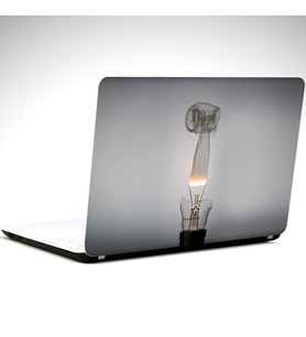 Ampül ve Duman Laptop Sticker 17 inch (39X27CM)