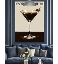 Espresso Martini Kokteyl İçecek Dekoratif Kanvas - Mdf Ahşap Tablo