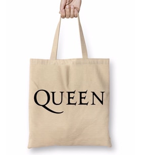 Queen Logo Bez Çanta Uzun Saplı
