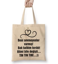 Komik Söz Beni Sevmeyenler Varmış Bez Çanta Uzun Saplı