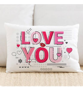 Love You Motto Tasarım Yastık