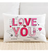 Love You Motto Tasarım Yastık