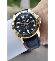 Casio CSISTE119 Kasası Gold Kordonu Siyah Renk Erkek Kol Saati