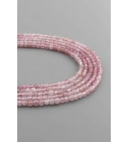 Pembe Kuvars Doğal Taş Kristal Kesim 3mm Dizi