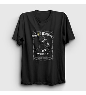 Presmono Unisex Siyah Whisky BoJack Horseman T-Shirt 299943tt