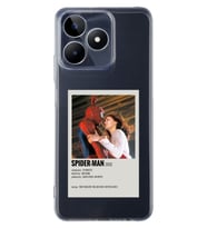 Realme C53 Uyumlu Spider Man Minimalist Poster Desenli Şeffaf Telefon Kılıfı
