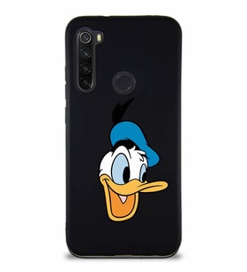 Xiaomi Redmi Note 8 Soft Premier Kapak Donald Duck-A Tasarımlı Silikon Kılıf - Siyah (Şeffaf)