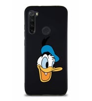 Xiaomi Redmi Note 8 Soft Premier Kapak Donald Duck-A Tasarımlı Silikon Kılıf - Siyah (Şeffaf)