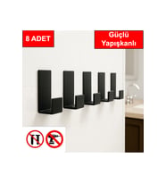 8 Adet Kapı Arkası Yapışkanlı Çok Amaçlı Askı