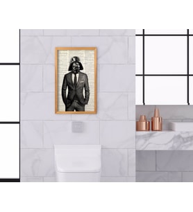 BK Home Banyo Tuvalet Dekoratif Retro Ahşap Tablo-15