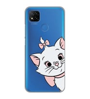 Redmi 9C / Redmi 10A Uyumlu Marie Kedicik Desenli Şeffaf Telefon Kılıfı