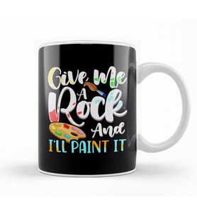 Give Me A Rock And I'll Paint It Cute Artist Kupa Bardak Porselen