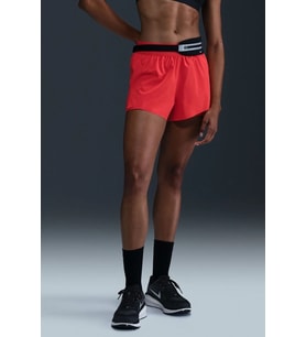 Nike Swift Dri Fit Mid Rise 4" 2IN1 Running Short Kadın 4" Taytlı Koşu Şortu Kırmızı