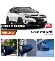 Cıtroen C5 Cactus Yarasa Ayna Kapağı Batman Parlak Siyah Piano Black