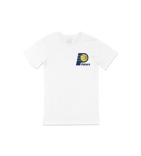 Indiana Pacers Cep Logo Tasarımlı Beyaz Tişört