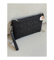 Yıldız Nakışlı Kapitone Portföy Çanta Zincir Askılı Abiye Clutch En30 Boy19