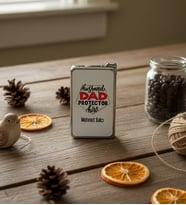 Kişiye Özel  Husband Dad Protector Hero Çakmak Babalar Günü Hediyesi (Beyaz)