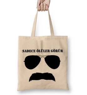Pala Sadece Ölüler Görür 02 Bez Çanta Uzun Saplı