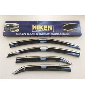 Peugeot Rifter Kromlu Cam Rüzgarlığı 2019-2025 4 lü Niken Marka Uyumlu