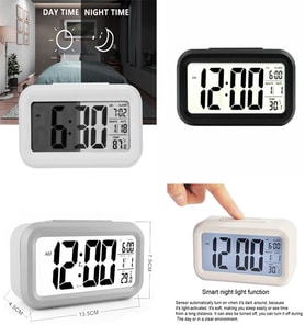 Dijital Masa Saati & Alarmlı Saat , Lcd Işıklı Saat / Akıllı Dijital Saat