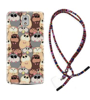 Samsung Note 3 4 5 8 9 20 Ultra 10 Lite Kılıf Boyun Asklı Rasta Silikon Sevimli Hayvanlar 1730