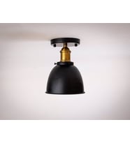 RİOLİGHT RETRO TEKLİ METAL TAVAN PLOFONYER AVİZE (Siyah)