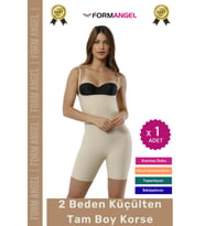 #Korse Lazer Kesim Kaymayı Önleyen Doku Dikişsiz İz Göstermeyen Toparlayıcı Tam Boy Korse - 1 Adet