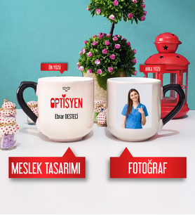 Optisyen Kupa Bardak Oval Sihirli Fotoğraflı
