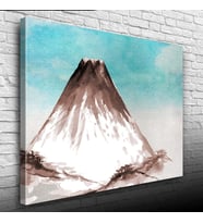 Etekleri Karlı Yanardağ Yağlıboya Kanvas Tablo 50 x 70